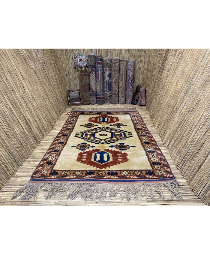 Turkish Kars Nomadic Handmade Wool on Wool Carpet – FREE SHIPPING..!